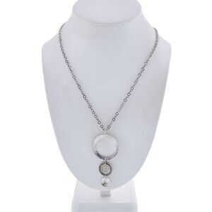 Vintage Israel Silpada Sterling Silver 925 Triple Disc Pendant Necklace 18.5"